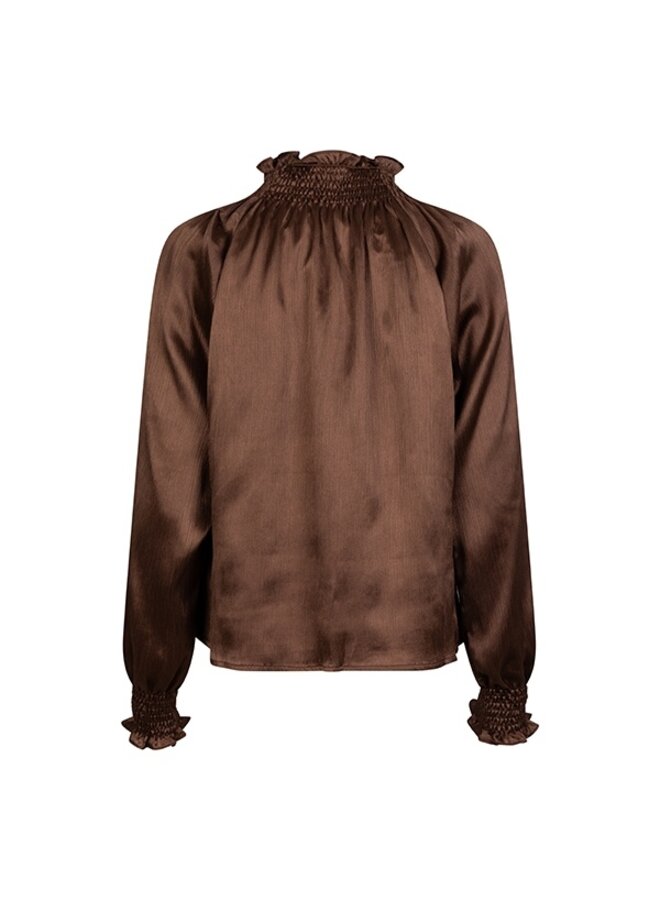 Lofty Manner Blouse QL07 - Blouse Tyra - 212 Dark Brown