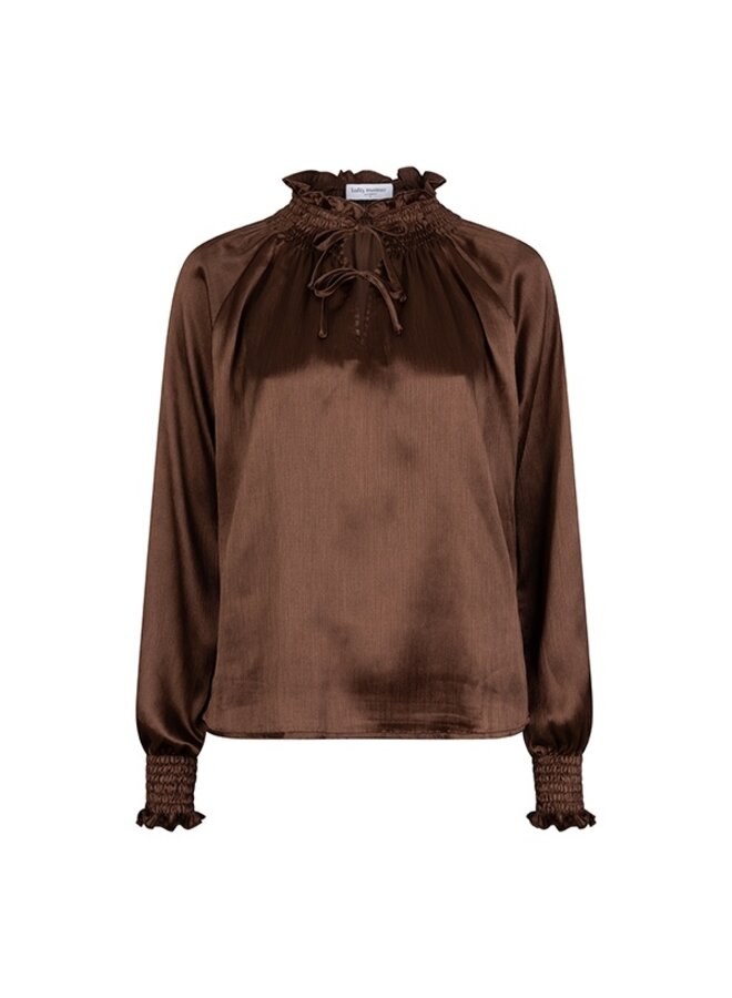 Lofty Manner Blouse QL07 - Blouse Tyra - 212 Dark Brown