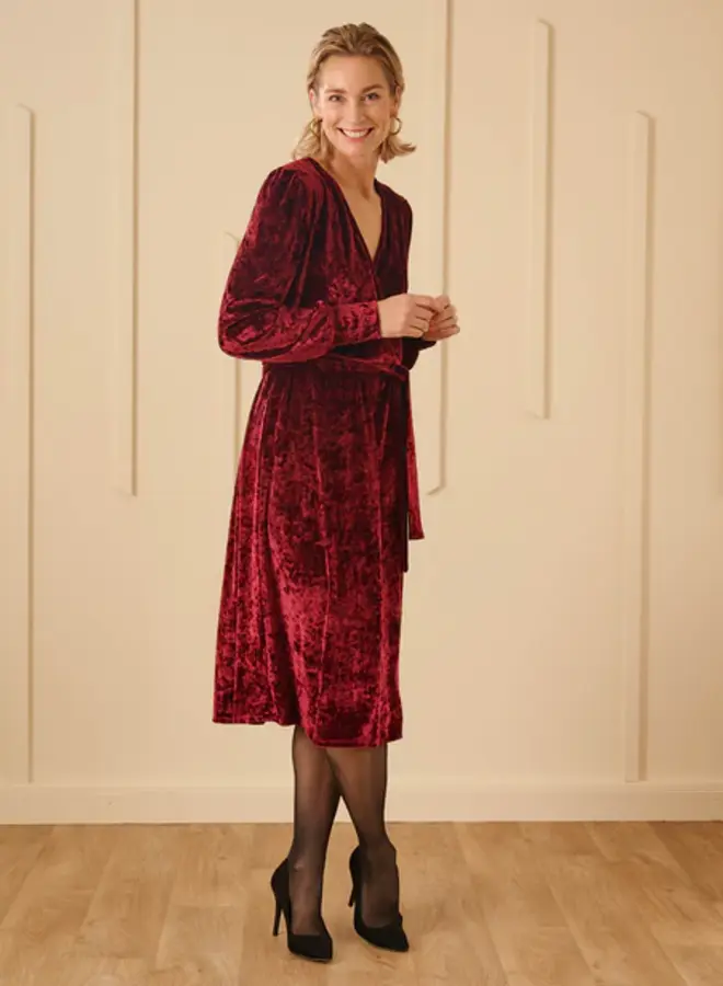 FOS Fashion Jurk 7640 Yoyo - 603 Beaujolais