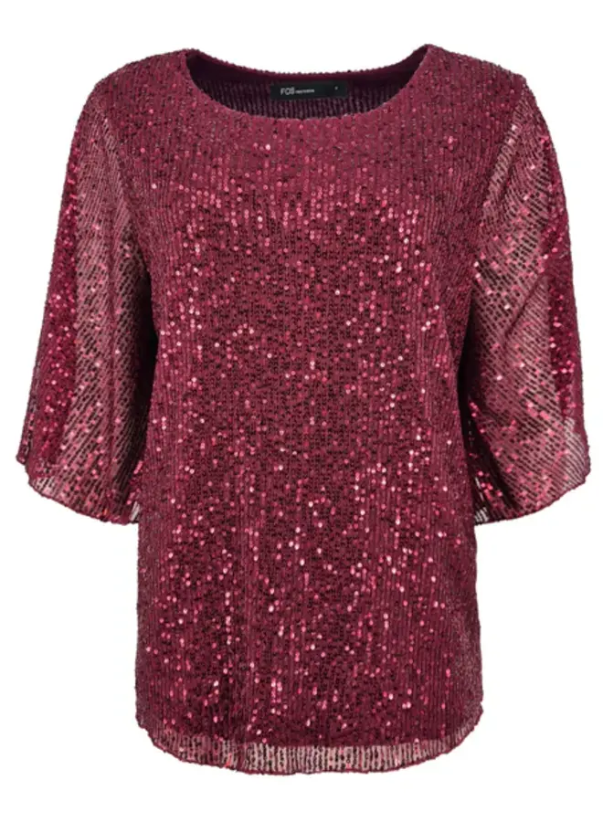 FOS Fashion Top 7643 Top Mariposa - 603 Beaujolais