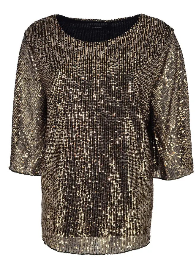 Fos Fashion Top 7643 Top Mariposa - 001 Zwart