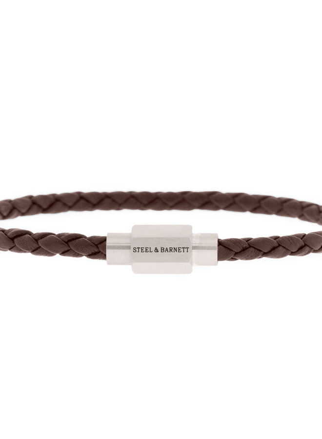 Steel & Barnett Armband LBLL/003 - Brown Silver