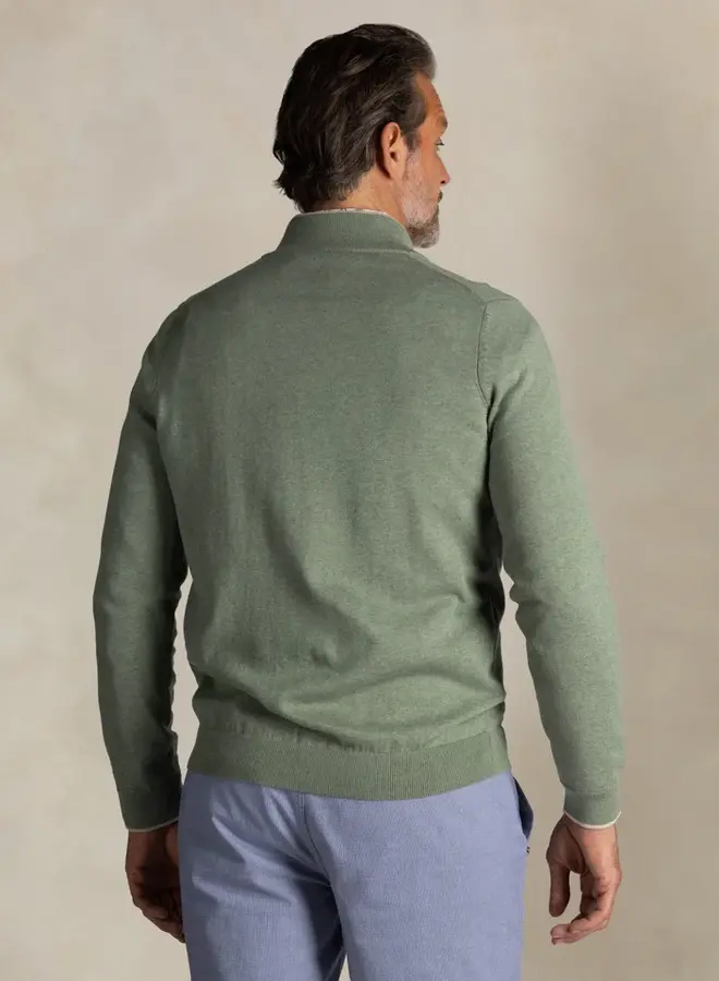 New Zealand Auckland Pullover Half Zip 25FN465 - 1781 City Army Melange