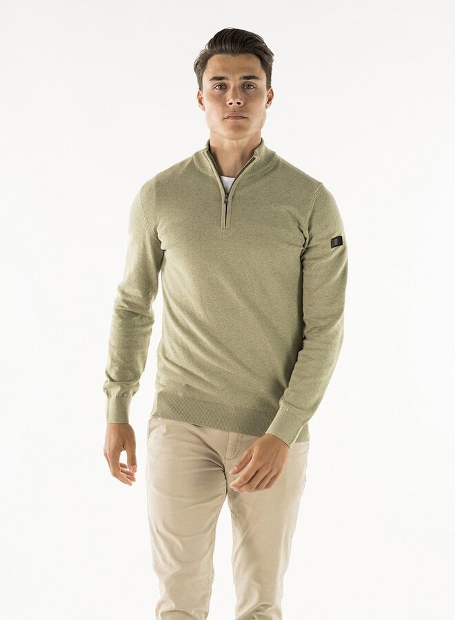 Presly & Sun Half-Zip Trui Pullover PS_lewis - Wasabi