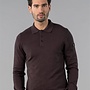 Presly & sun Brad long sleeve knitted polo - Asfalt