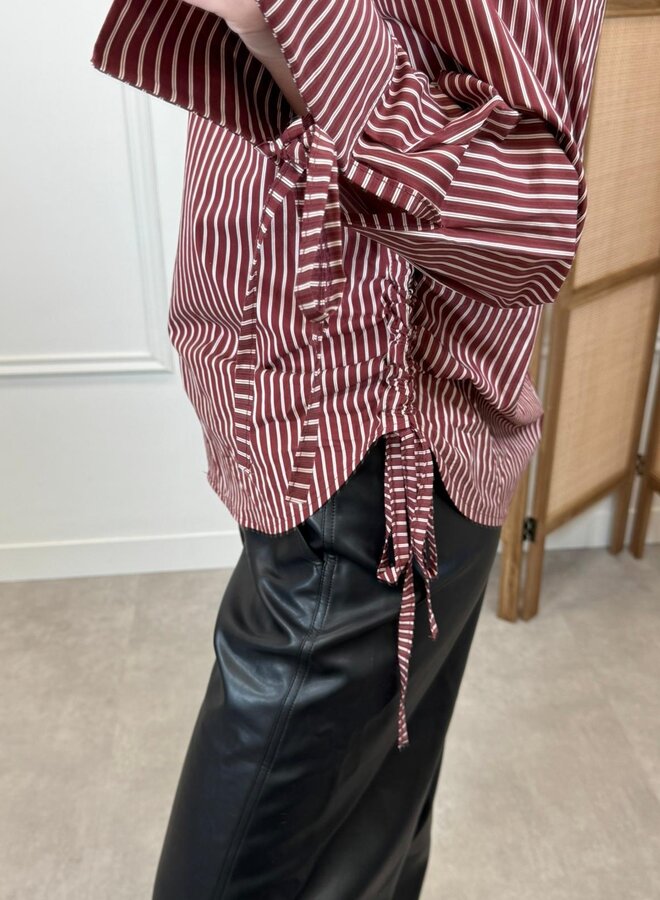 Ambika Blouse Gestreept 65755 - Rood