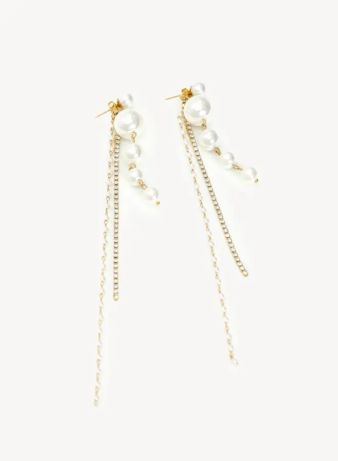 Oorbellen Parels Writing Memories - Gold