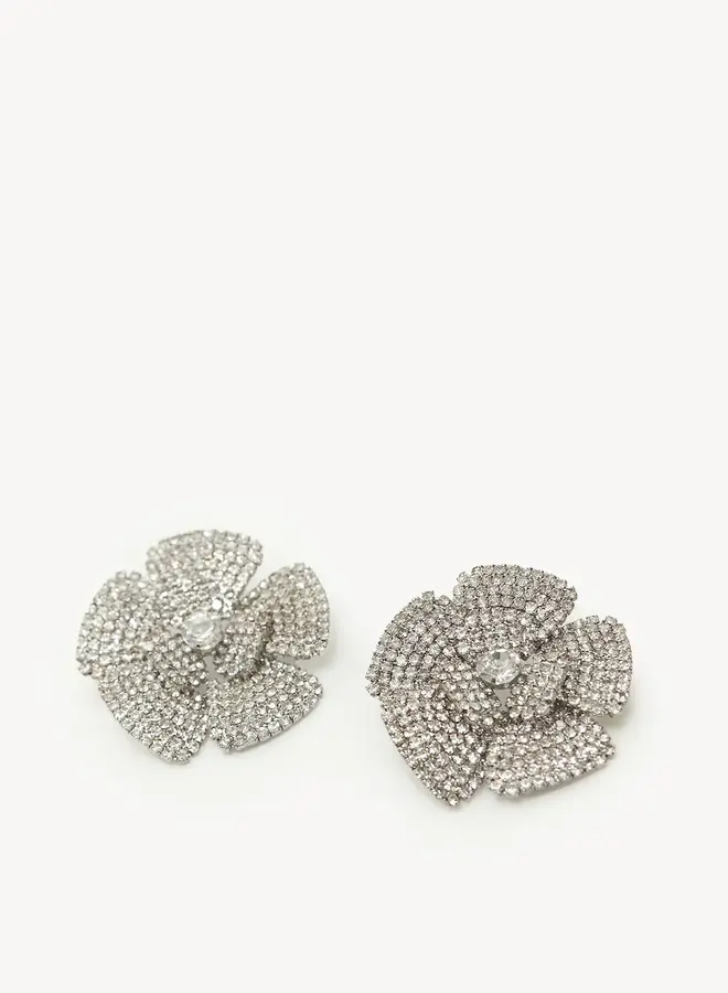 Oorbellen Met Strass - Silver