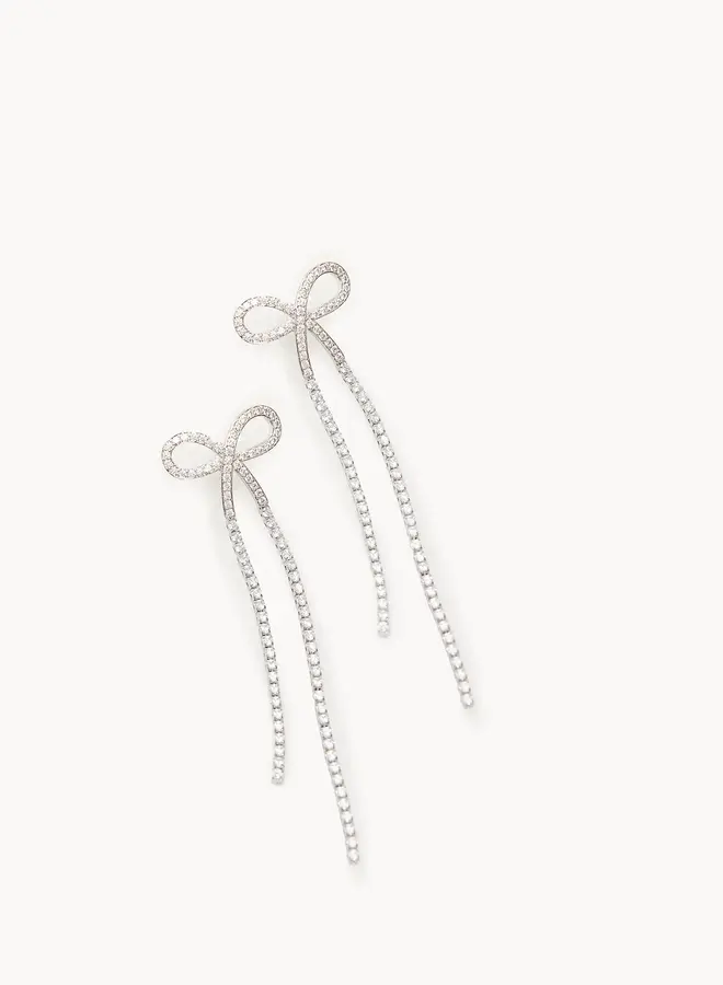 Oorbellen Met Strik - Silver