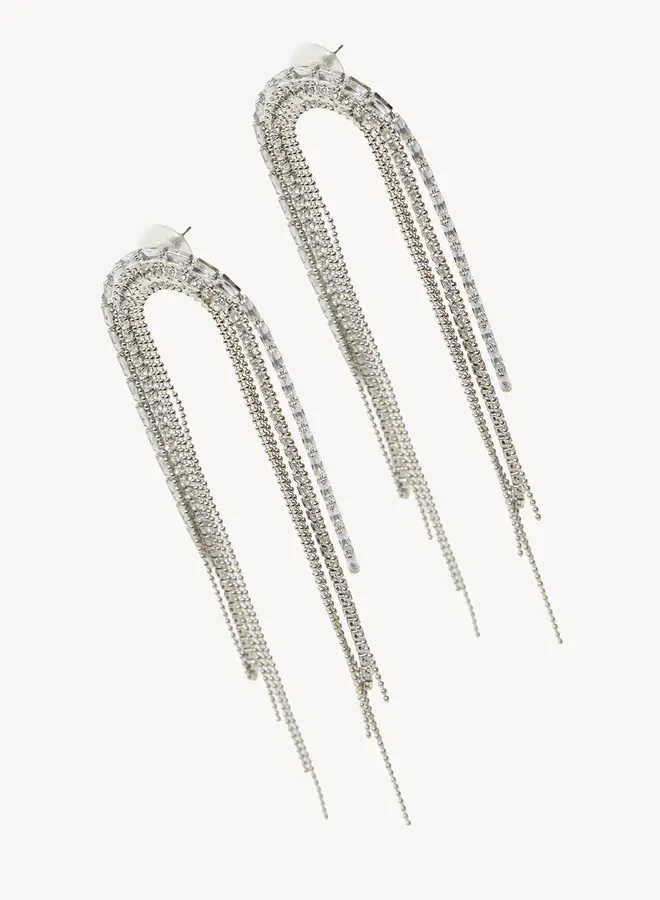 Oorbellen Strass Stenen - Sparkling Ice - Silver