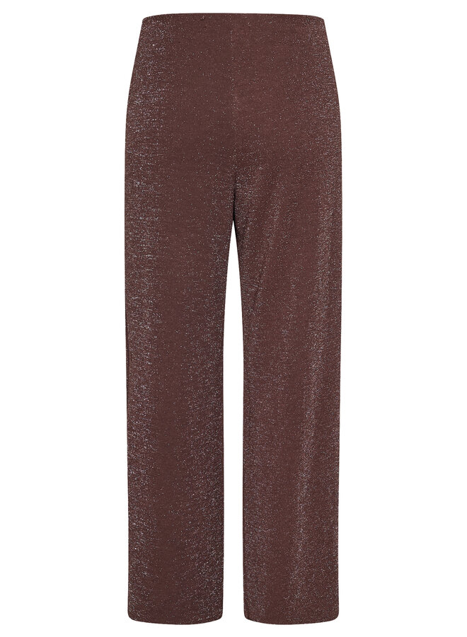 Sisters Point Glitter Broek 11005 GLUT-PA5 - 201 Chocolate/Silver