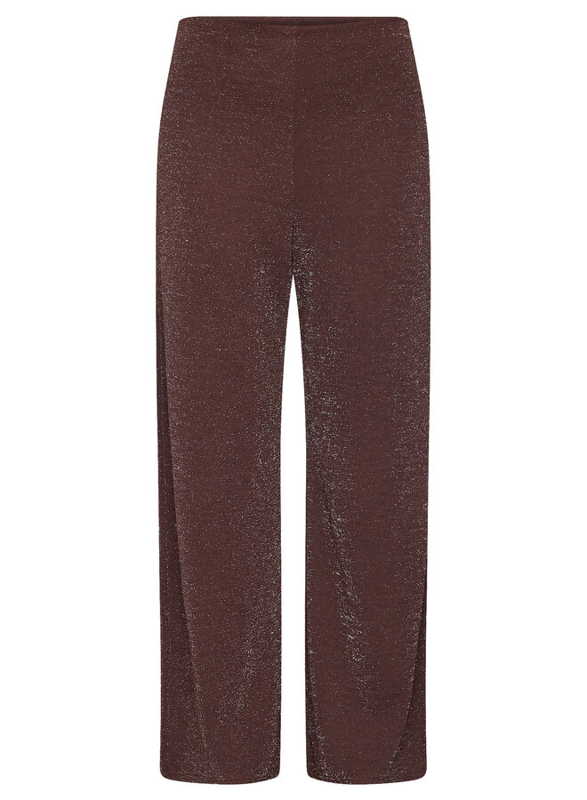 Sisters Point Glitter Broek 11005 GLUT-PA5 - 201 Chocolate/Silver