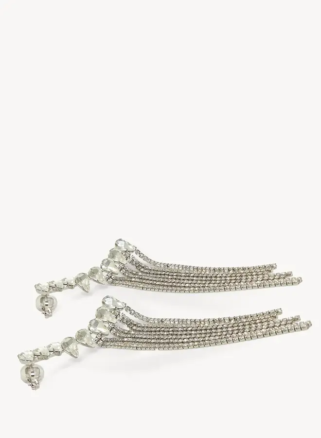 Loavies Oorbellen Strass Stenen - Infinite Kisses - Silver