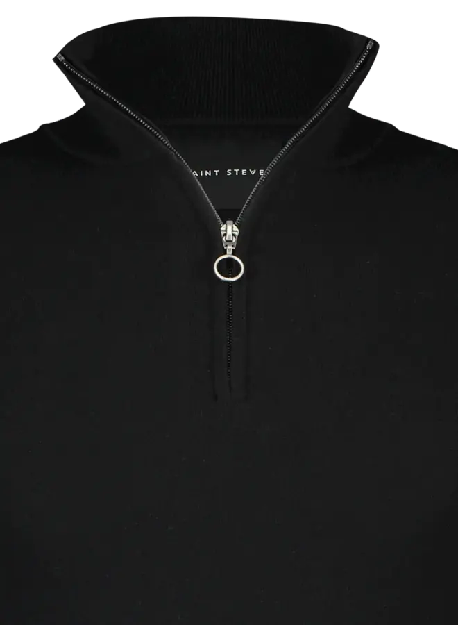 Saint Steve Trui Half Zip 19480 - black