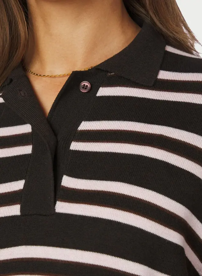 Neo Noir Gebreide Trui 167213 Mala Polo - 676 Dark Brown