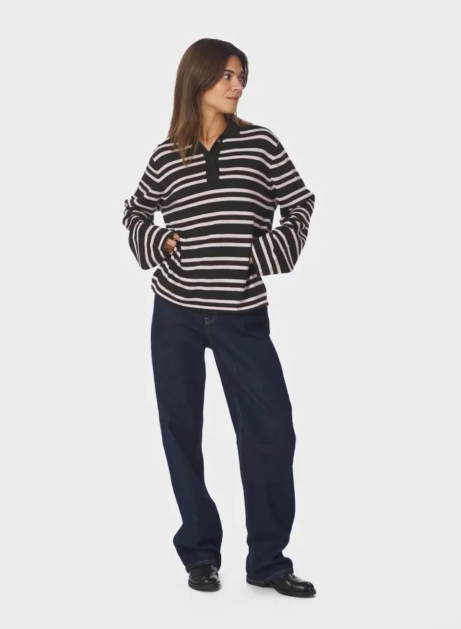 Neo Noir Gebreide Trui 167213 Mala Polo - 676 Dark Brown