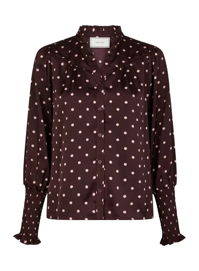 Neo Noir Blouse 167161 Camisa Dot - Burgundy