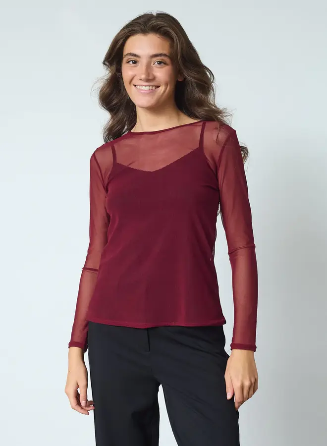Mesh Top 19501 NEW GANI-22 - 316 Bordeaux