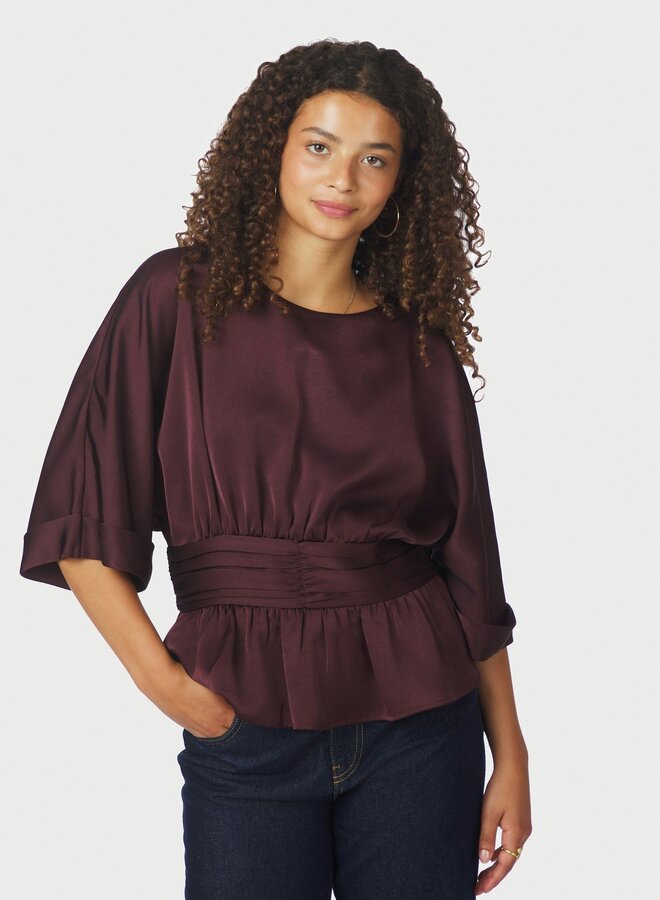 Neo Noir Satijnen Blouse Annegret 166830 - 174 Burgundy