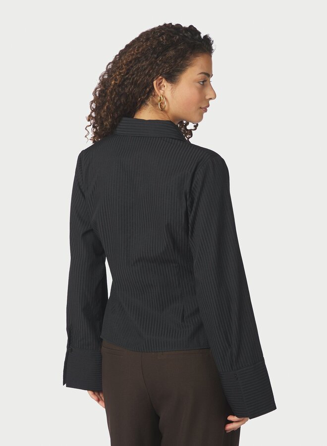 Neo Noir Gestreepte Blouse Fenli 167434 - 100 Black