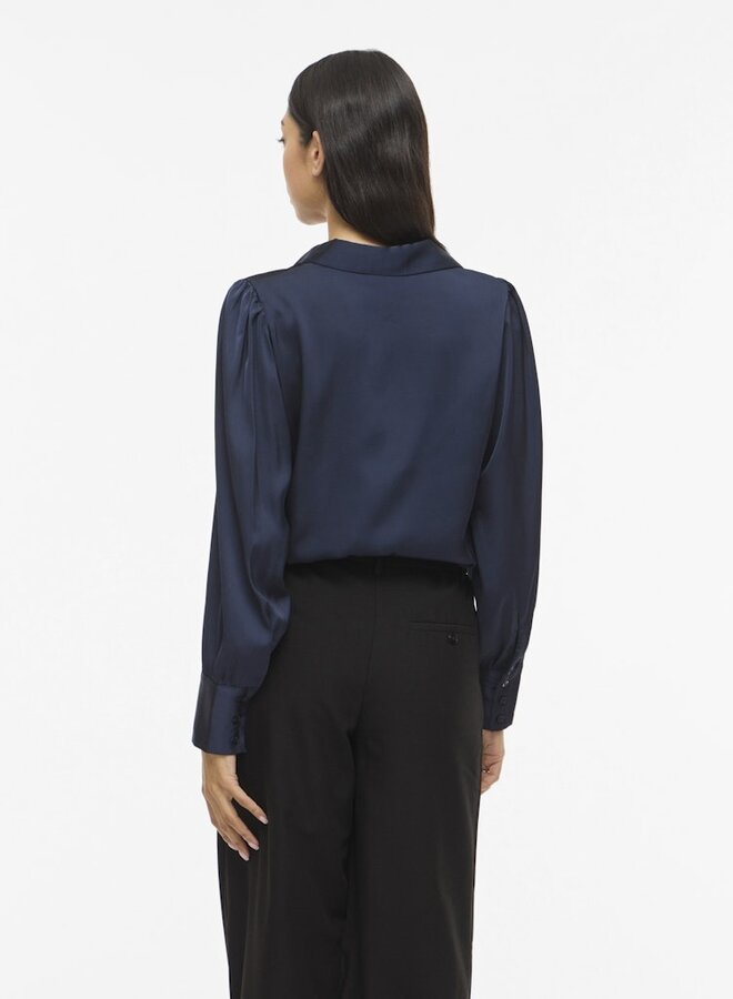 Vila Blouse 14117549 - Navy Blazer