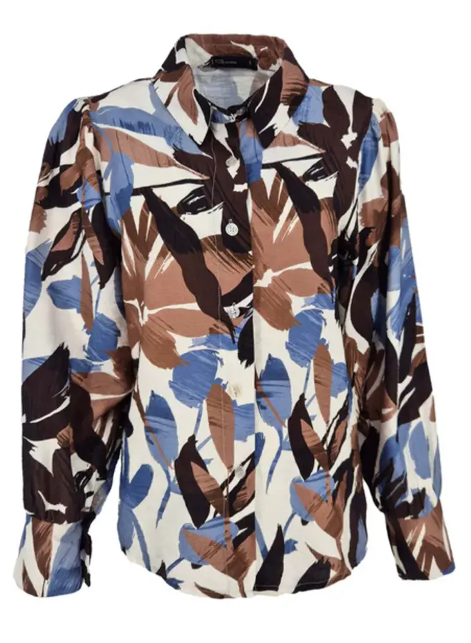 Blouse Evita Bloemen 7652 - 420 Jeans