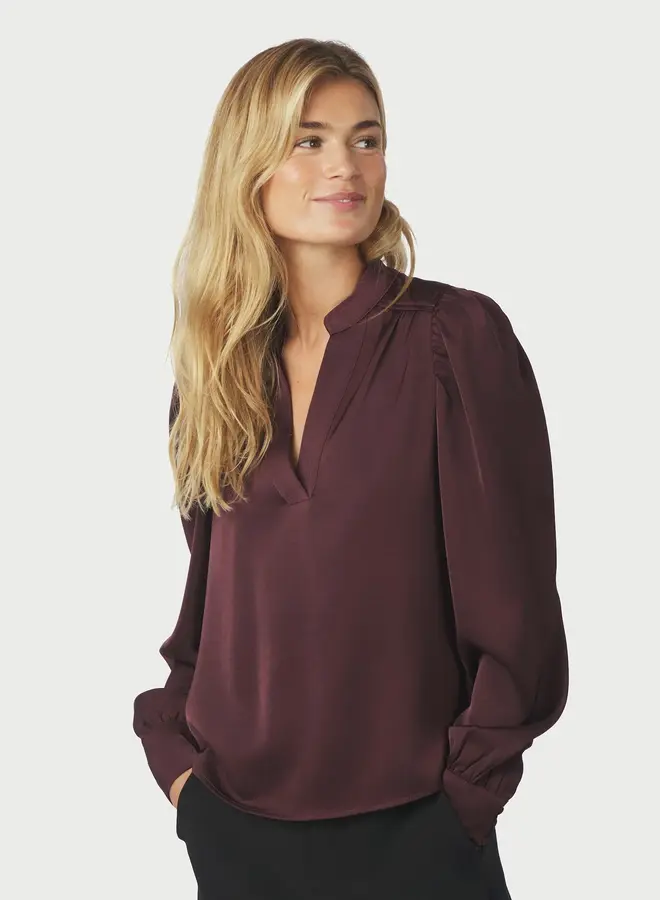 Neo Noir Blouse 163769 Rosslyn Heavy Sateen - 174 Burgundy