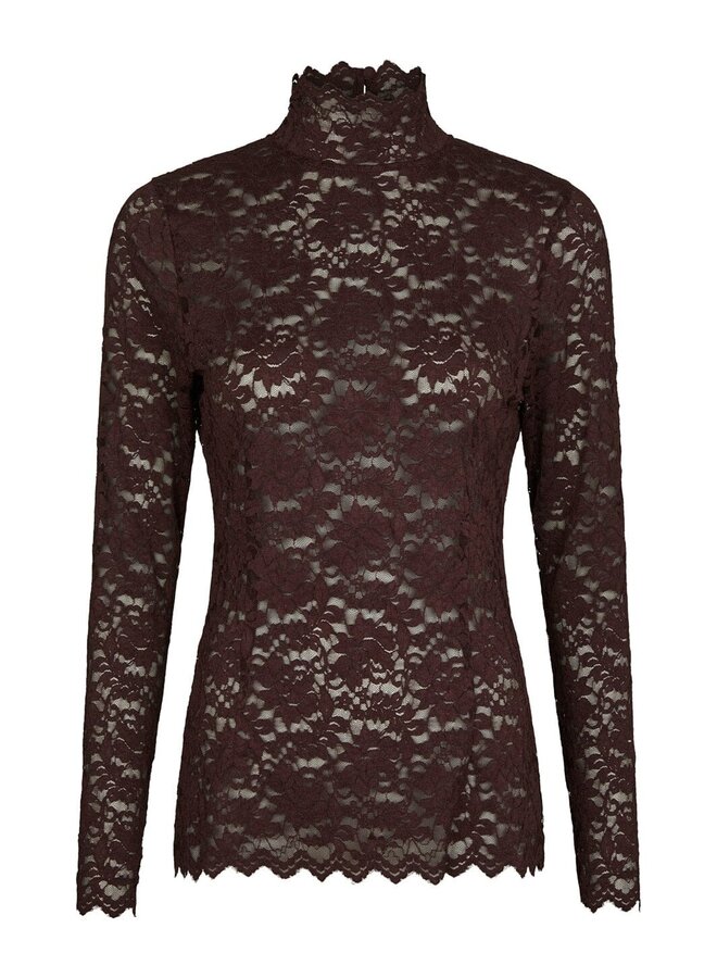Neo Noir Laceflower Blouse 161473 Liza - 174 Burgundy