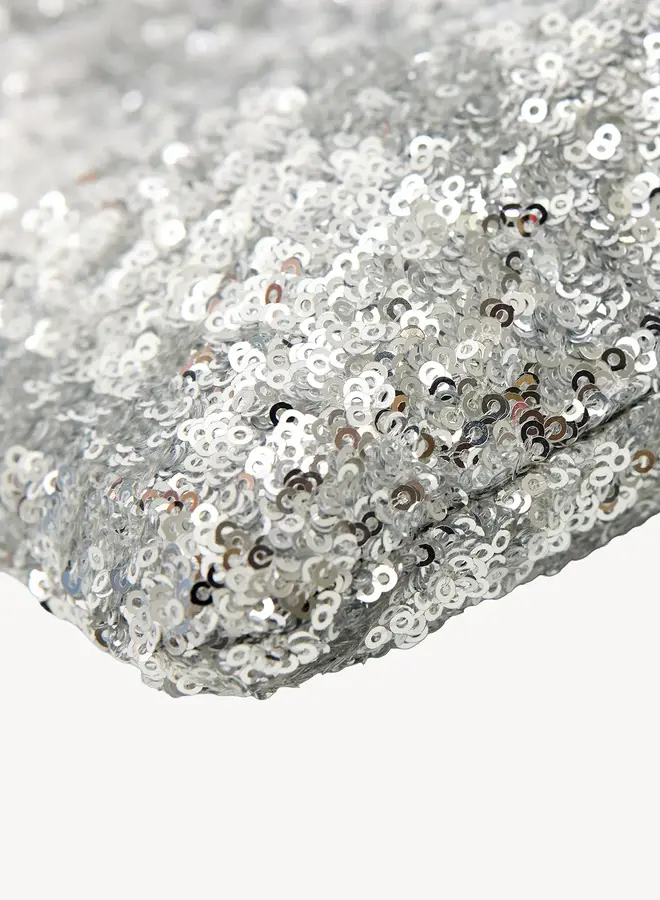 Greenfield Fashion Pailletten Tas - Silver