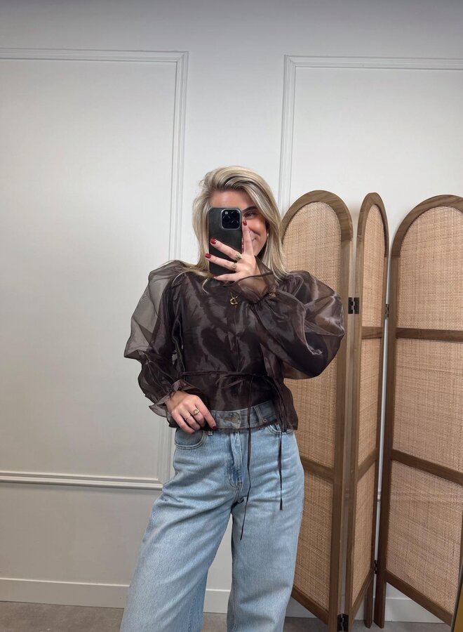 Blouse Mesh - Dark Brown