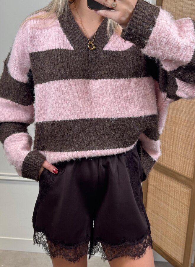 Greenfield Fashion Trui - Brown dark