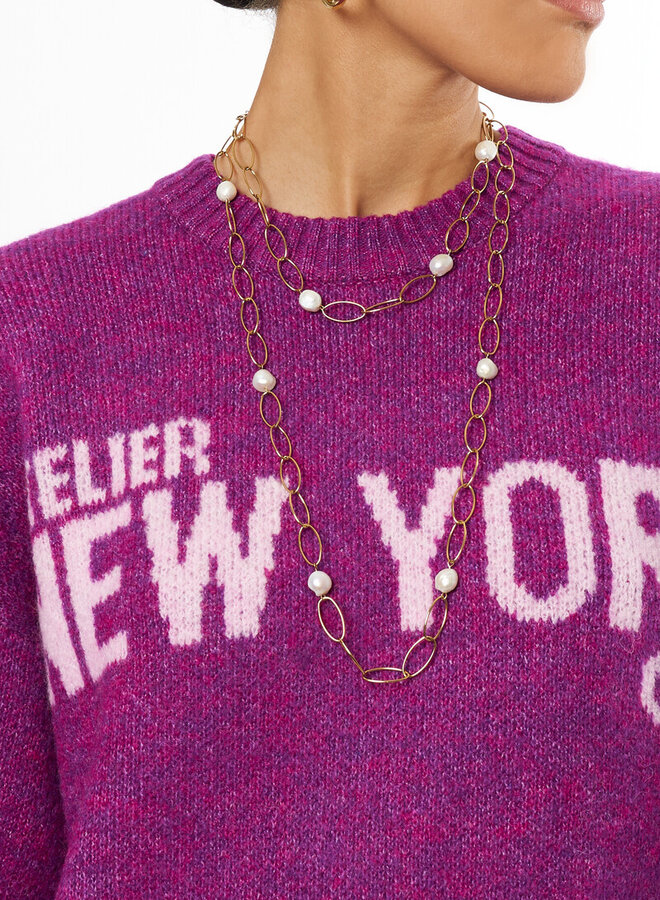My Jewellery Sweater Atelier NYC MJ14283-0700 - Paars
