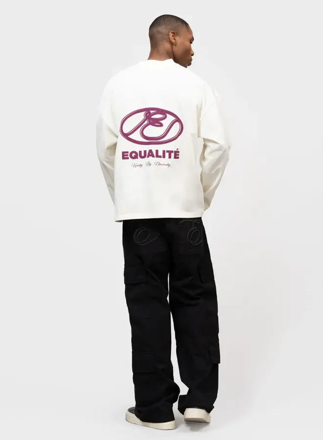 Equalite Longsleeve EQ.25.14.13.4.123 - 123 Off-White & Deep Purple