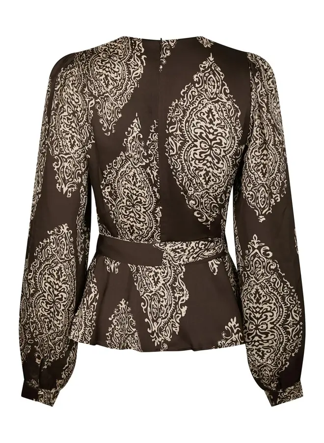 Neo Noir Top 166208 Rista Paisley Drop Bloe - 676 Dark Brown