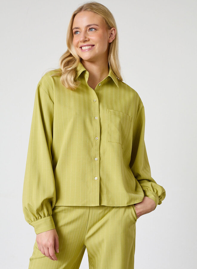 Blouse Verina-Sh3 19504 - 330 Lime Pinstripe
