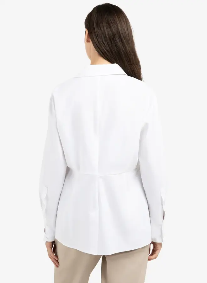 Yaya Poplin Blouse Met Splitdetail 01-201199-601 - 00000 Pure White