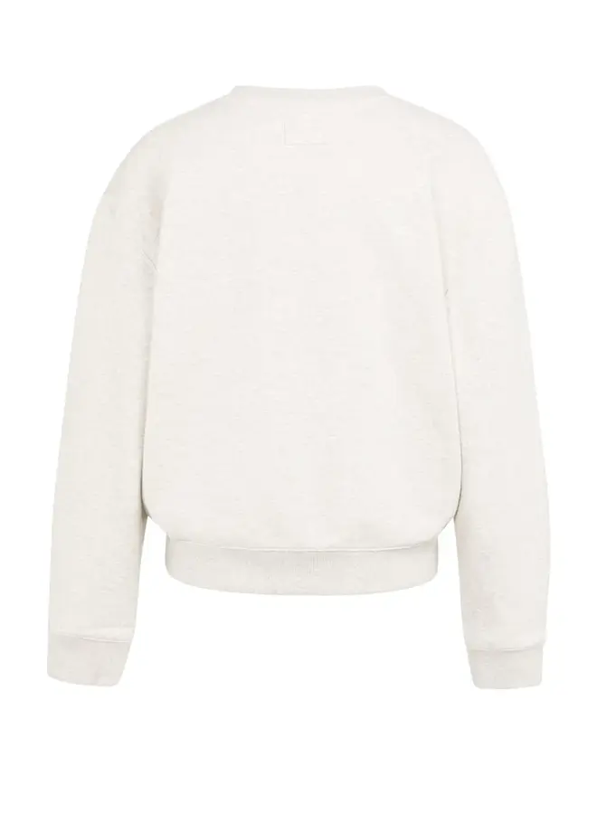 Yaya Sweater Met Tekst 01-109105-601 - 990402 Heather Grey Melange