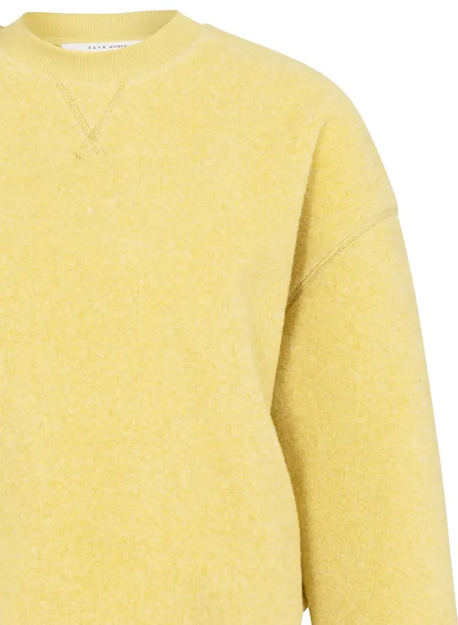 Yaya Teddy Sweater 01-109104-601 - 406262 Dried Moss Green Melange