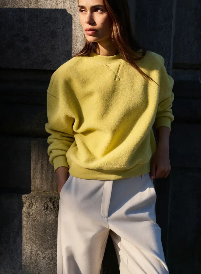 Yaya Teddy Sweater 01-109104-601 - 406262 Dried Moss Green Melange