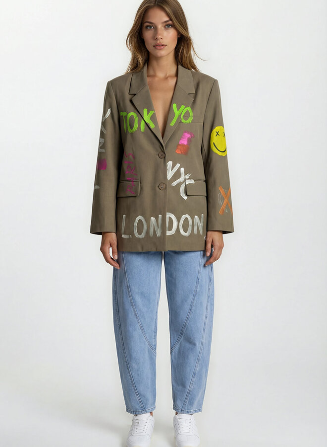 MIYA Blazer painted - Beige