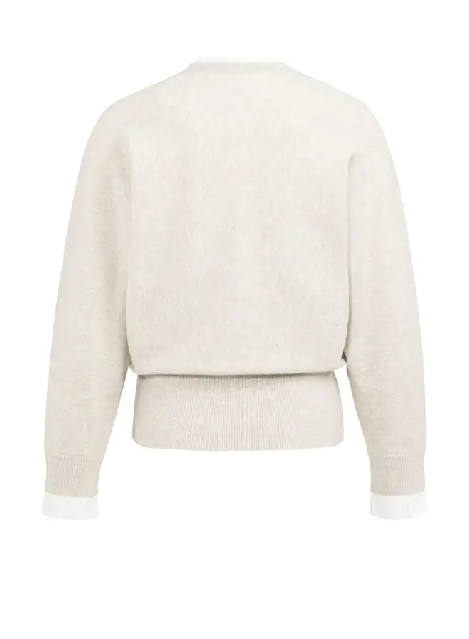 Yaya Sweater met blousekraag 01-000546-601 - 990402 -  Heather Grey Melange