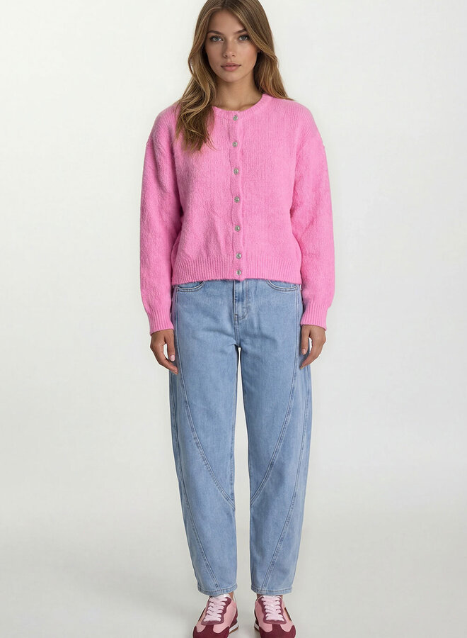 Vest 9970 Vestje Gebreid - Rose