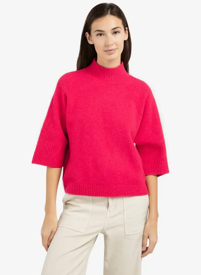 Trui Driekwart Mouwen 01-000437-601 - 818522 - Rose Red Melange