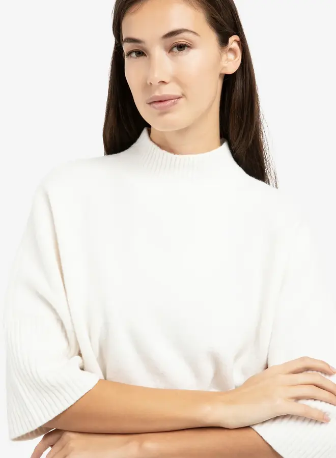 Yaya Trui Driekwart Mouwen 01-000437-601 - 100022 - Snowfall White Melange