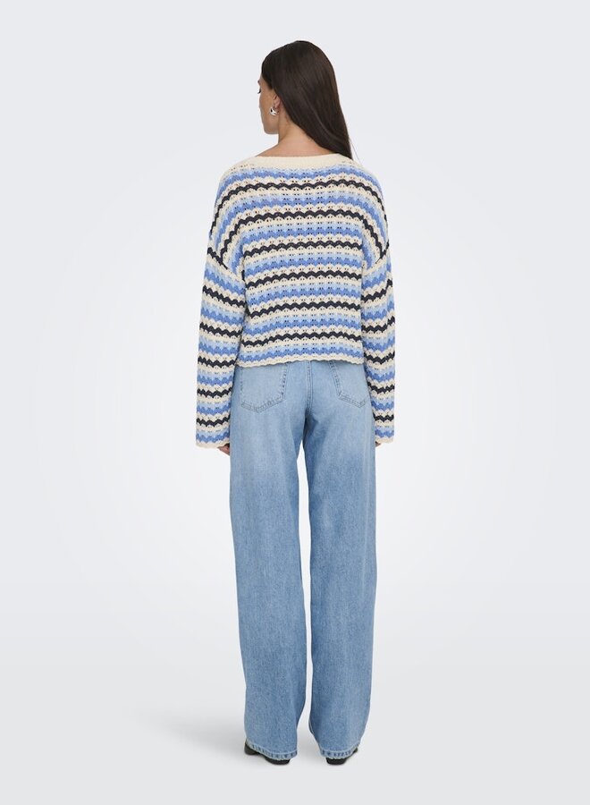 Only Pullover 15339609 - S Birch Stripes:Ultramarine/Soft Chambray/Navy Blr