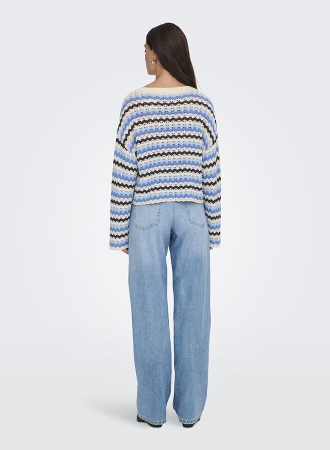 Only Pullover ONLASA 15339609 - S Birch Stripes:Ultramarine/Soft Chambray/Navy Blr