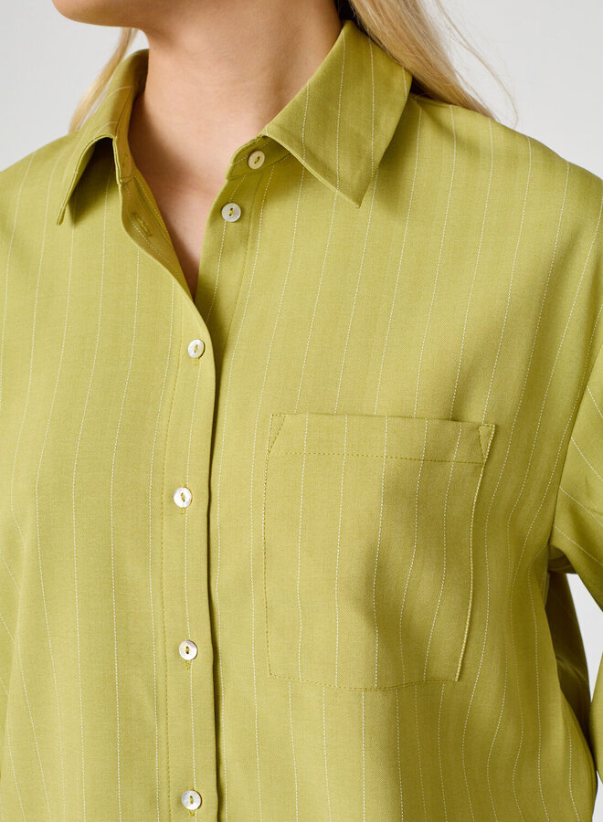 Sisters Point Blouse Verina-Sh3 19504  - 330 Lime Pinstripe