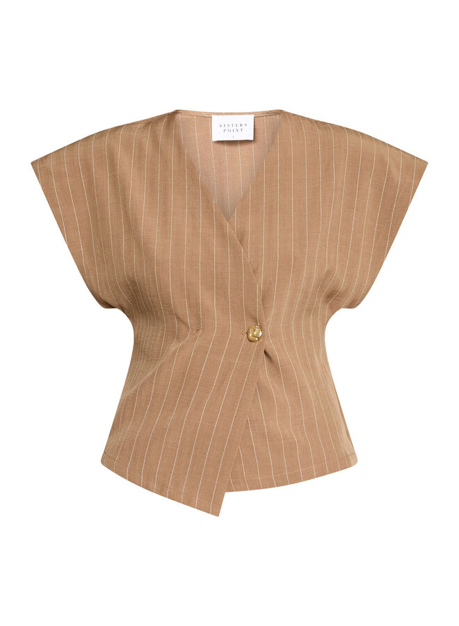 Sisters Point Top Evela-Ve2 19502  - Hazelnut Pinstripe