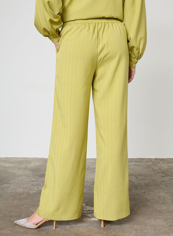Sisters Point Broek Verina-Pa6 19503 - 330 Lime Pinstripe