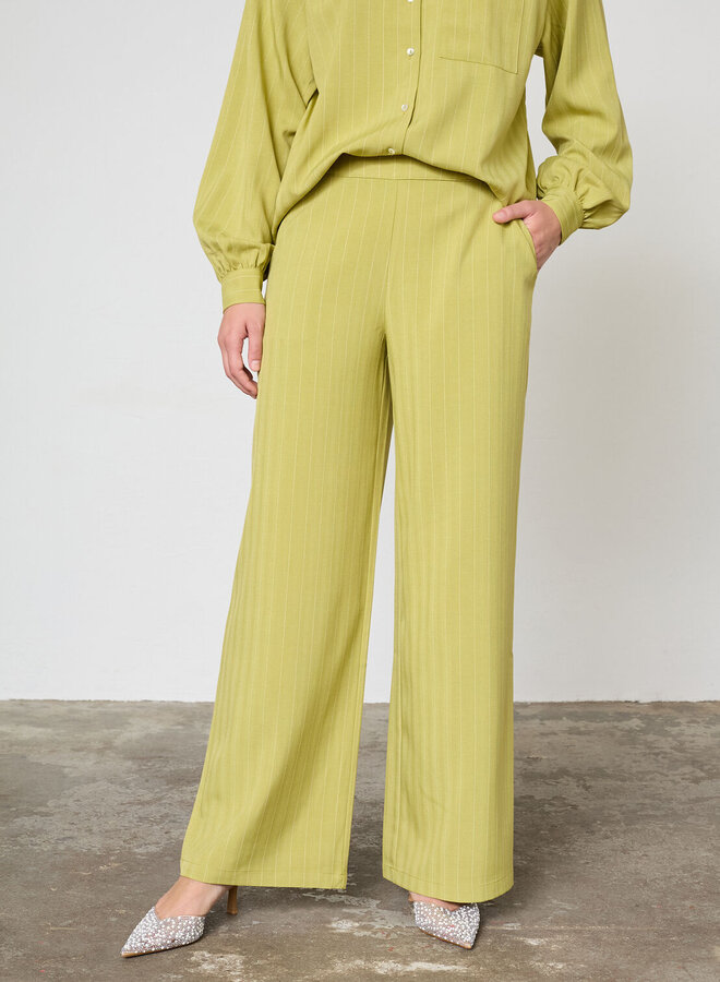 Broek Verina-Pa6 19503 - 330 Lime Pinstripe